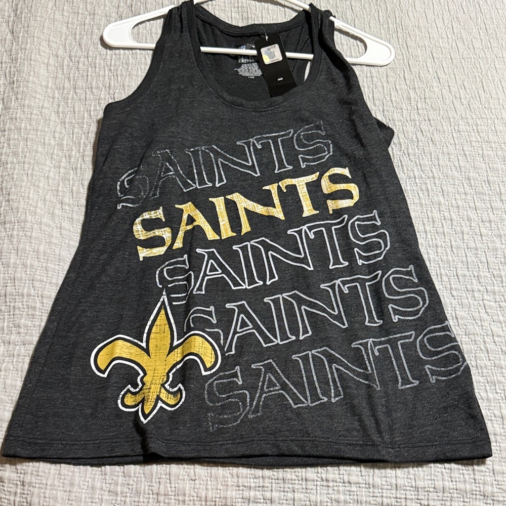 Kids Saints Graphic Tank Top - Black and Gold
